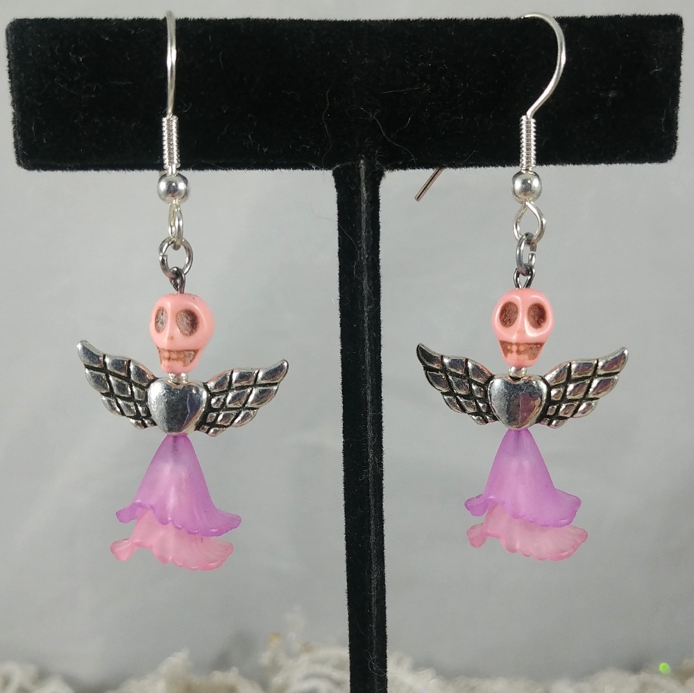 Fairy Skeleton / Skull Earrings